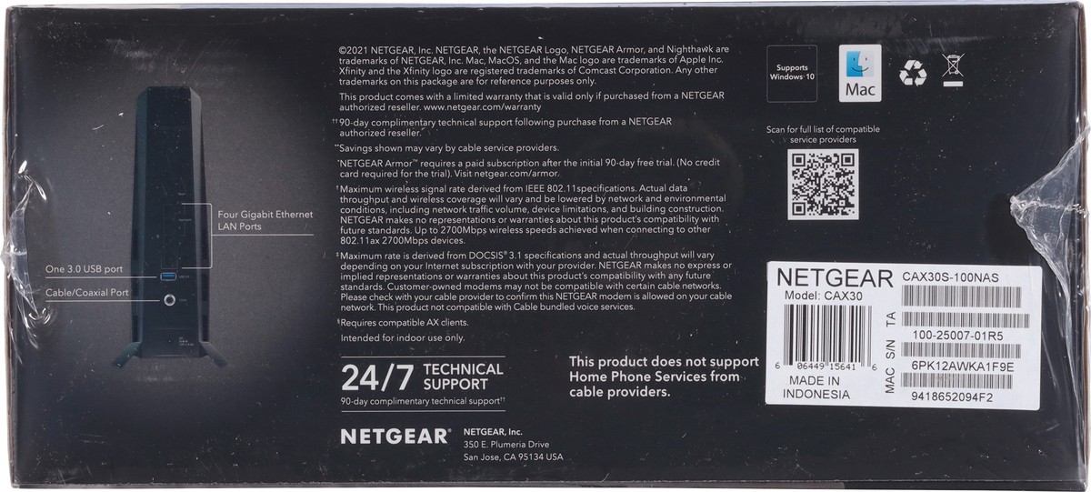 slide 3 of 9, NETGEAR Nighthawk Wifi Cable Modem Router 1 ea, 1 ea