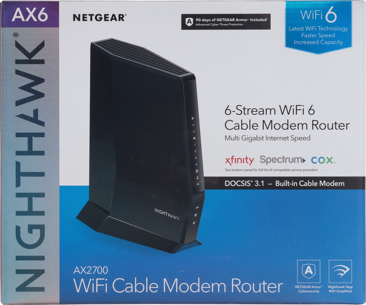 slide 5 of 9, NETGEAR Nighthawk Wifi Cable Modem Router 1 ea, 1 ea