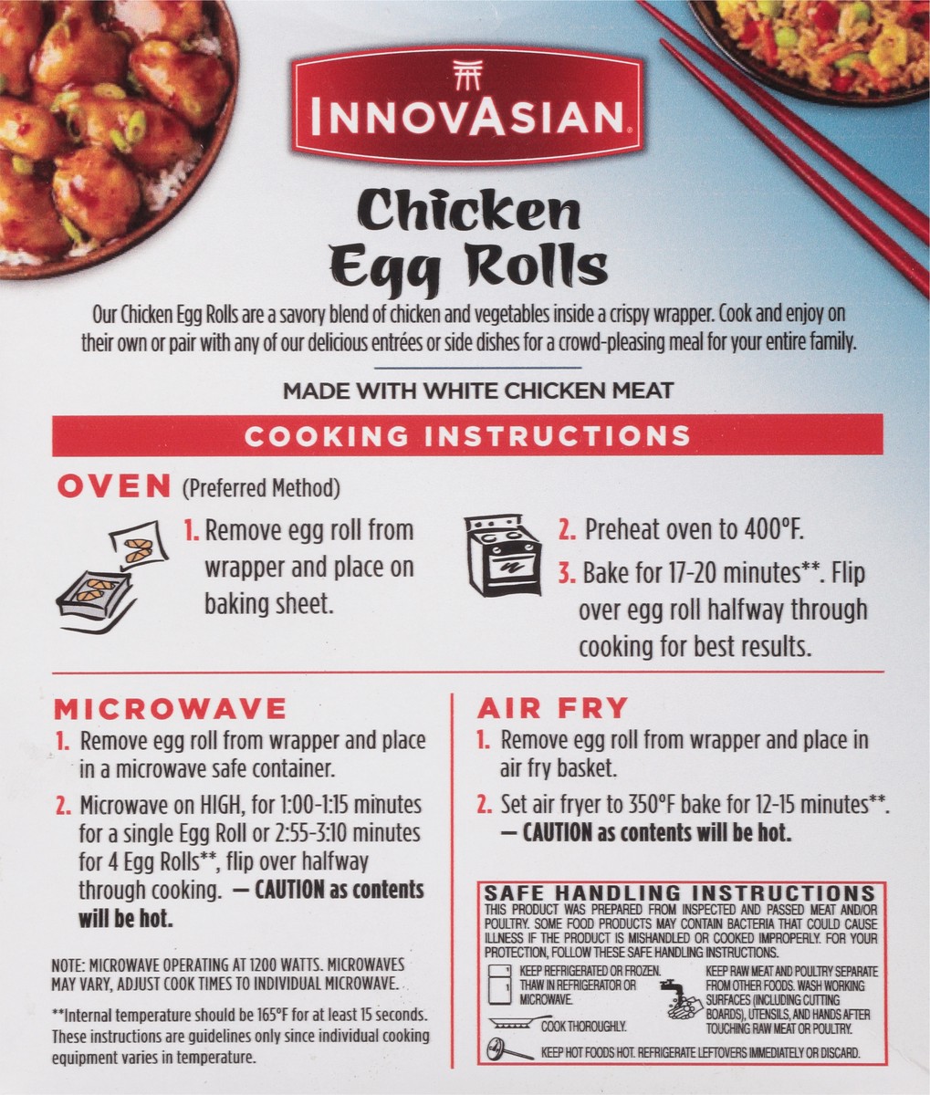 slide 5 of 9, InnovAsian Chicken Egg Roll 4Ct, 10.8 oz