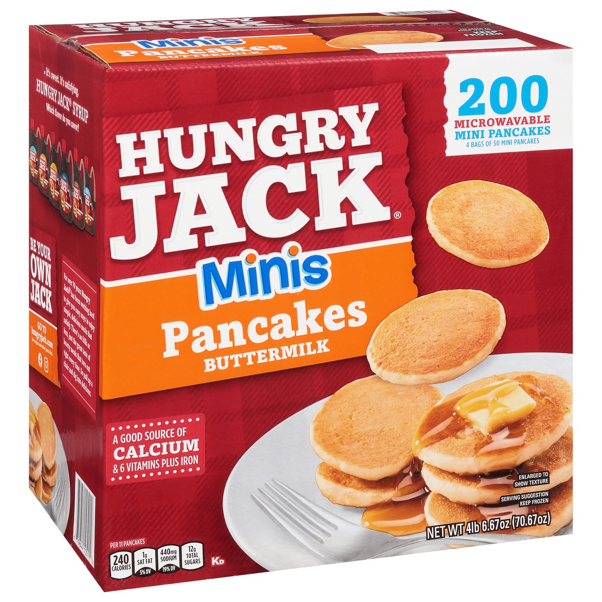 slide 9 of 9, Hungry Jack Minis Buttermilk Pancakes 200 ea, 200 ct