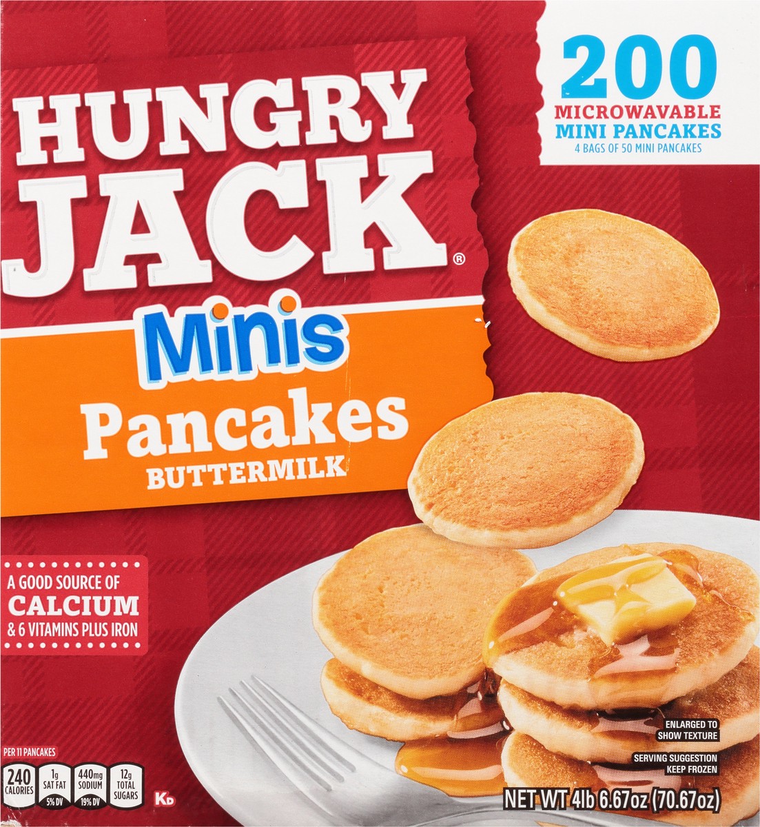 slide 8 of 9, Hungry Jack Minis Buttermilk Pancakes 200 ea, 200 ct