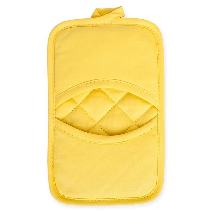 slide 1 of 1, KitchenSmart Colors Solid Pocket Pot Mitt - Daffodil, 1 ct