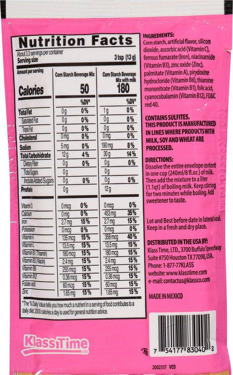 slide 8 of 14, Klass Atole Tradicional Strawberry Drink Mix 1.52 oz, 1.52 oz