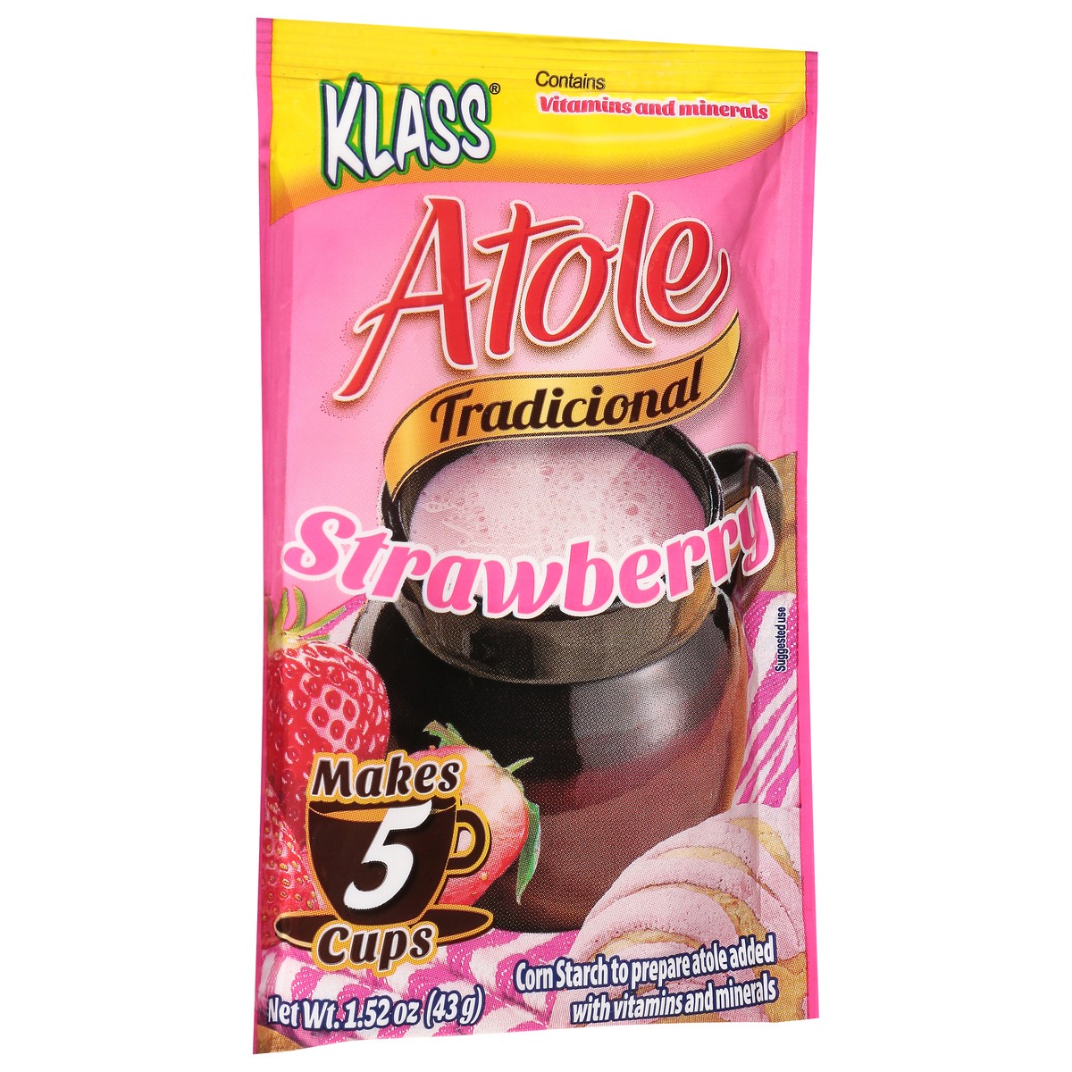 slide 2 of 14, Klass Atole Tradicional Strawberry Drink Mix 1.52 oz, 1.52 oz