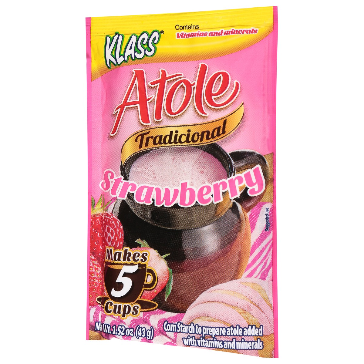 slide 11 of 14, Klass Atole Tradicional Strawberry Drink Mix 1.52 oz, 1.52 oz