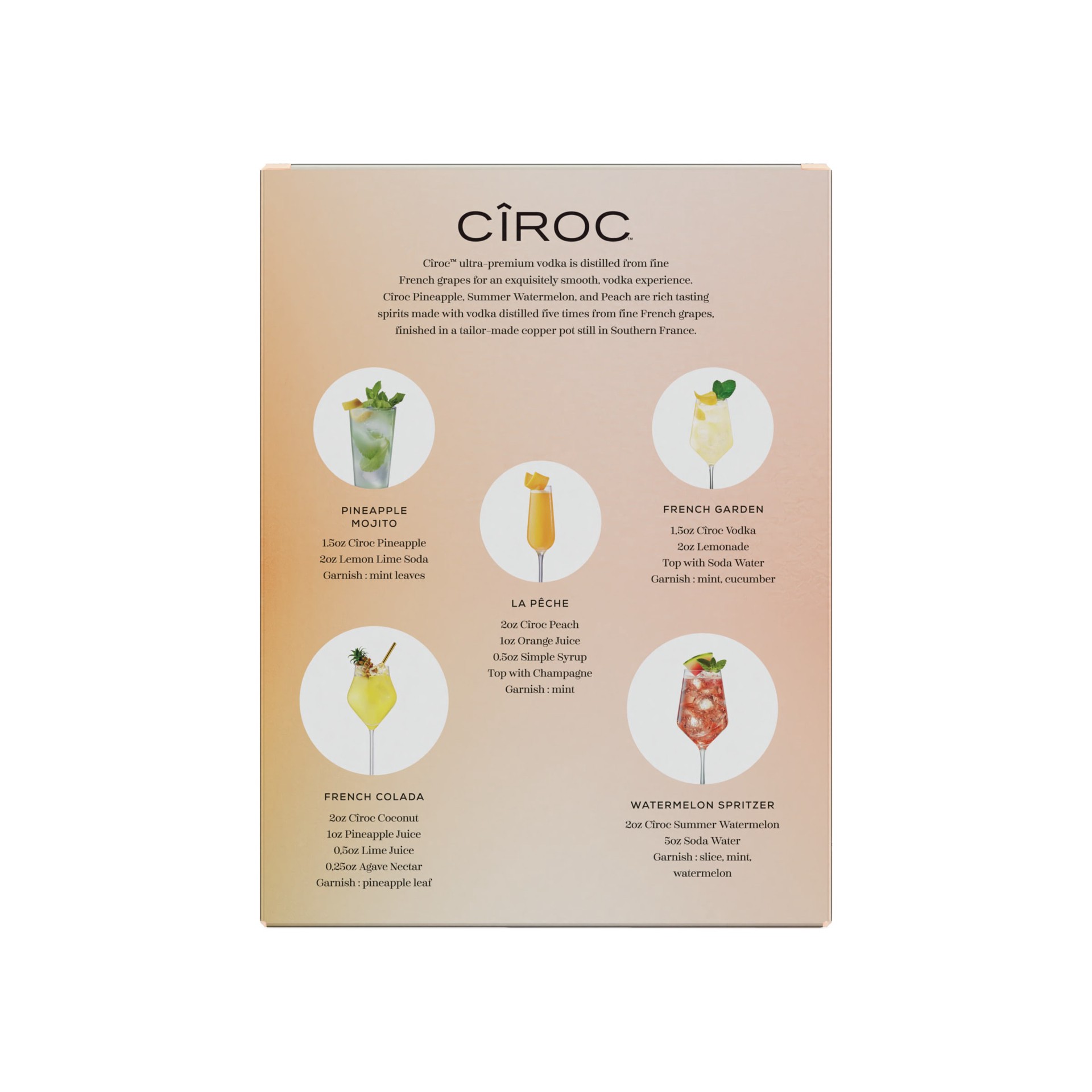 slide 2 of 3, CIROC Celebration Collection, Ultra-Premium Vodka 750 mL Bottle with Three 50 mL CIROC flavors, 750 ml