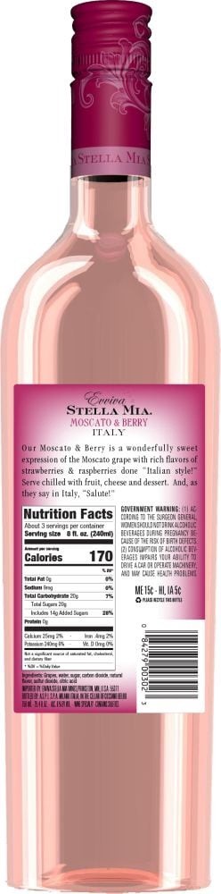 slide 2 of 2, Evviva Stella Mia Moscato & Berry, 750 ml