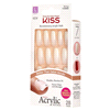 slide 3 of 13, KISS Salon Acrylic Natural Fake Nails, ‘Strong Enough'', 28 Count, 1 cnt