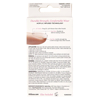 slide 13 of 13, KISS Salon Acrylic Natural Fake Nails, ‘Strong Enough'', 28 Count, 1 cnt