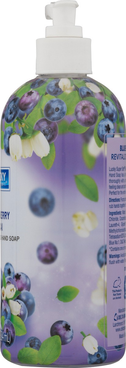 slide 3 of 9, Lucky Super Soft Revitalizing Blueberry Acai Hand Soap 13 fl oz, 13 fl oz
