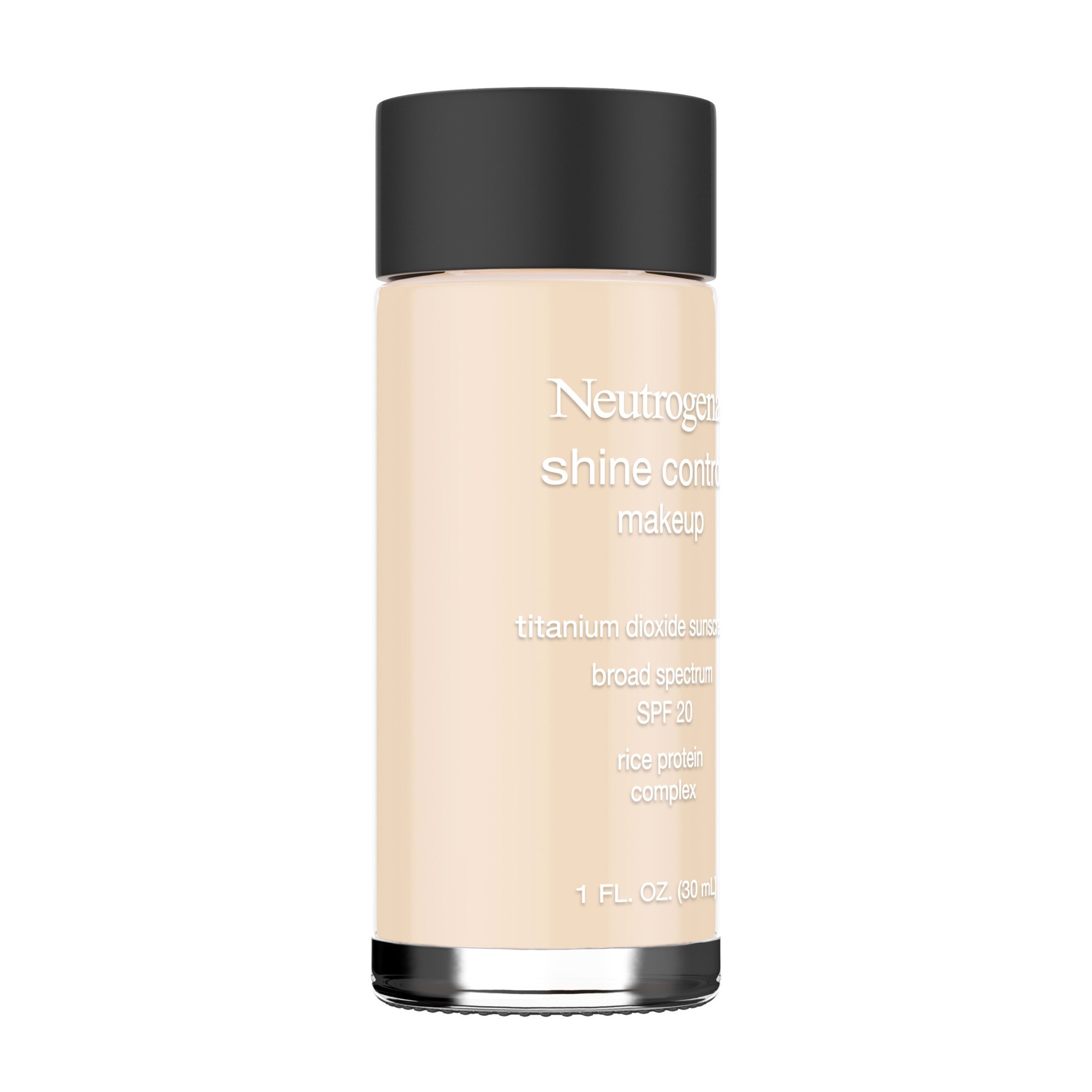 slide 5 of 5, NEUTROGENA Shine Control Liquid Makeup Broad Spectrum SPF 20, Classic Ivory 10, 1 Oz, 1 fl oz