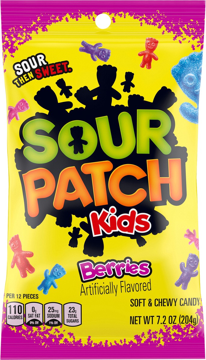 slide 5 of 9, SOUR PATCH KIDS Berries Soft & Chewy Candy, 7.2 oz, 0.45 lb