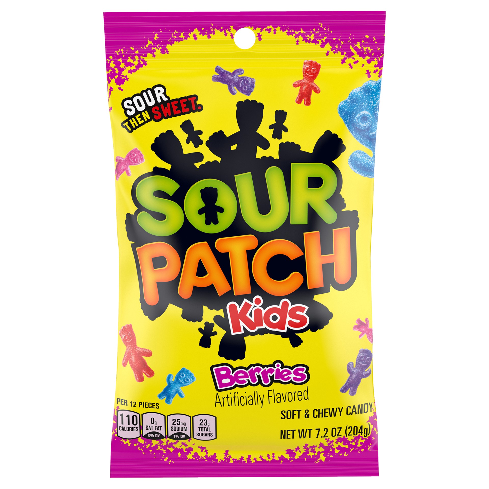 slide 1 of 9, SOUR PATCH KIDS Berries Soft & Chewy Candy, 7.2 oz, 0.45 lb