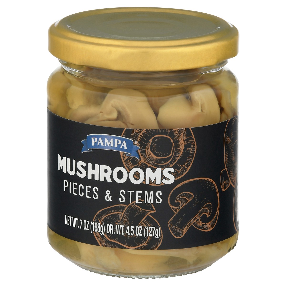slide 7 of 11, Pampa Mushroom Pieces & Stems, 4.5 Oz., 7 oz
