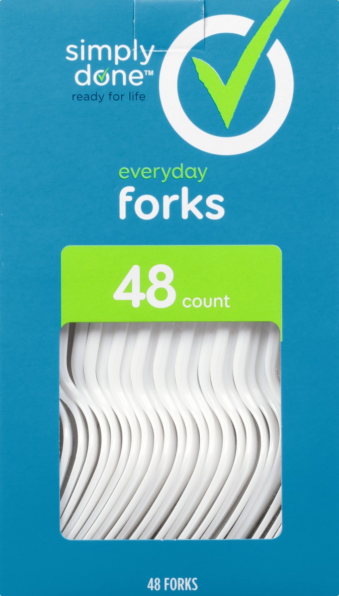 slide 1 of 10, Simply Done Everyday Forks 48 ea, 48 ct