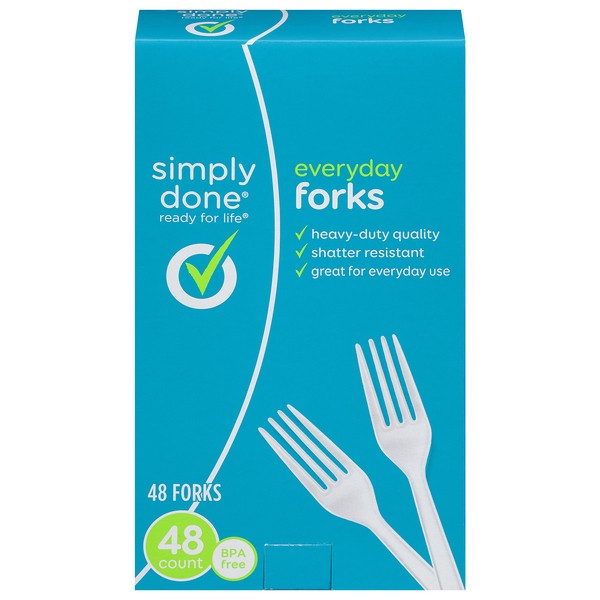 slide 1 of 10, Simply Done Everyday Forks 48 ea, 48 ct
