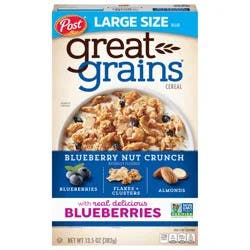 Post Great Grains Blueberry Nut Crunch Cereal, 13.5 OZ Box