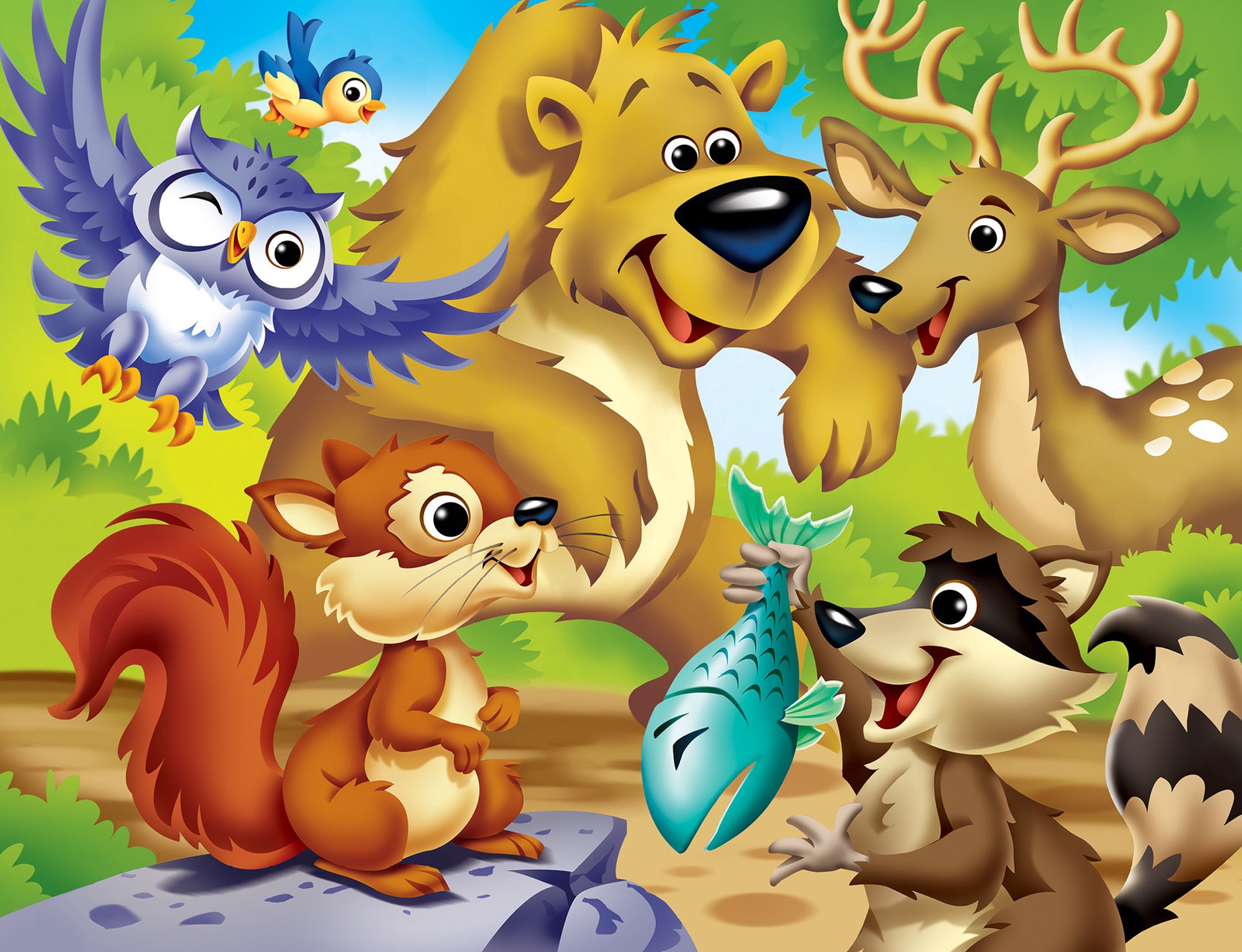 slide 3 of 4, Masterpieces Googly Eyes - Woodland Animals 100 Piece Puzzle, 1 PK