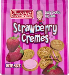 Bud's Best Bite Size Strawberry Cremes Cookies 6 oz
