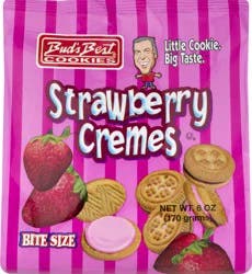 Bud's Best Bite Size Strawberry Cremes Cookies 6 oz