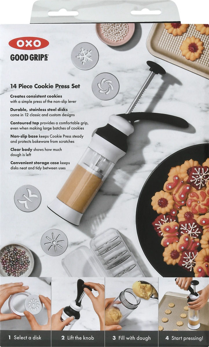 slide 8 of 8, OXO Good Grips Cookie Press Set, 13 ct