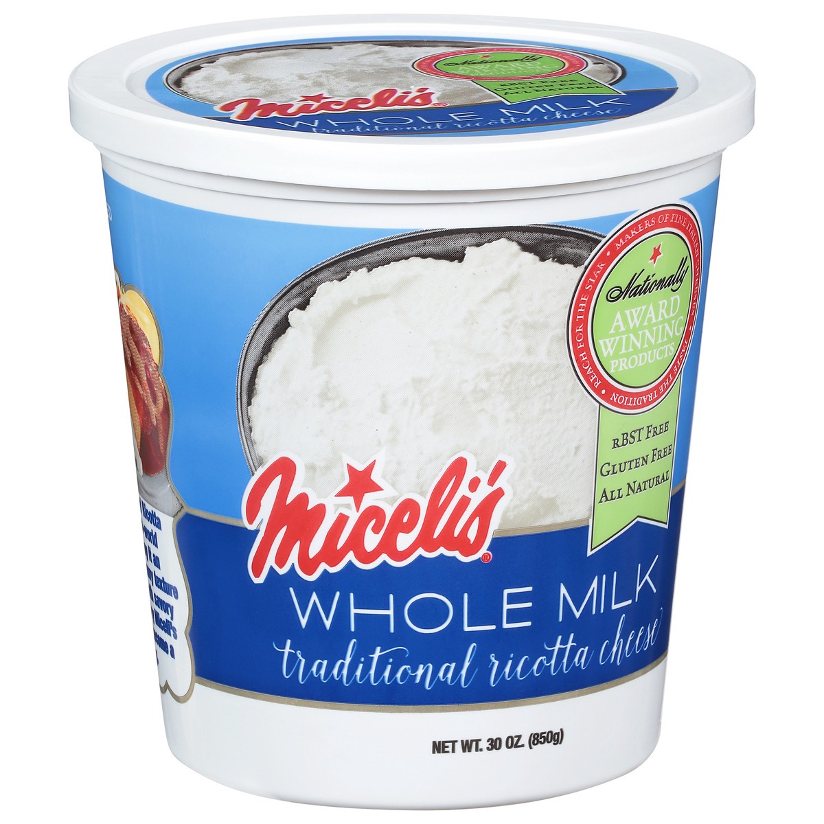 slide 3 of 9, Miceli's Traditional Ricotta Cheese, 30 oz