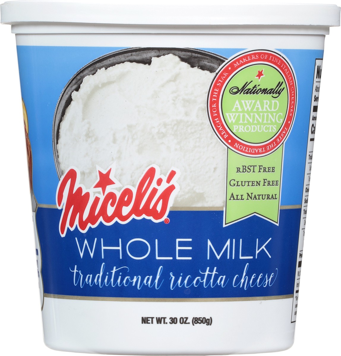 slide 9 of 9, Miceli's Traditional Ricotta Cheese, 30 oz