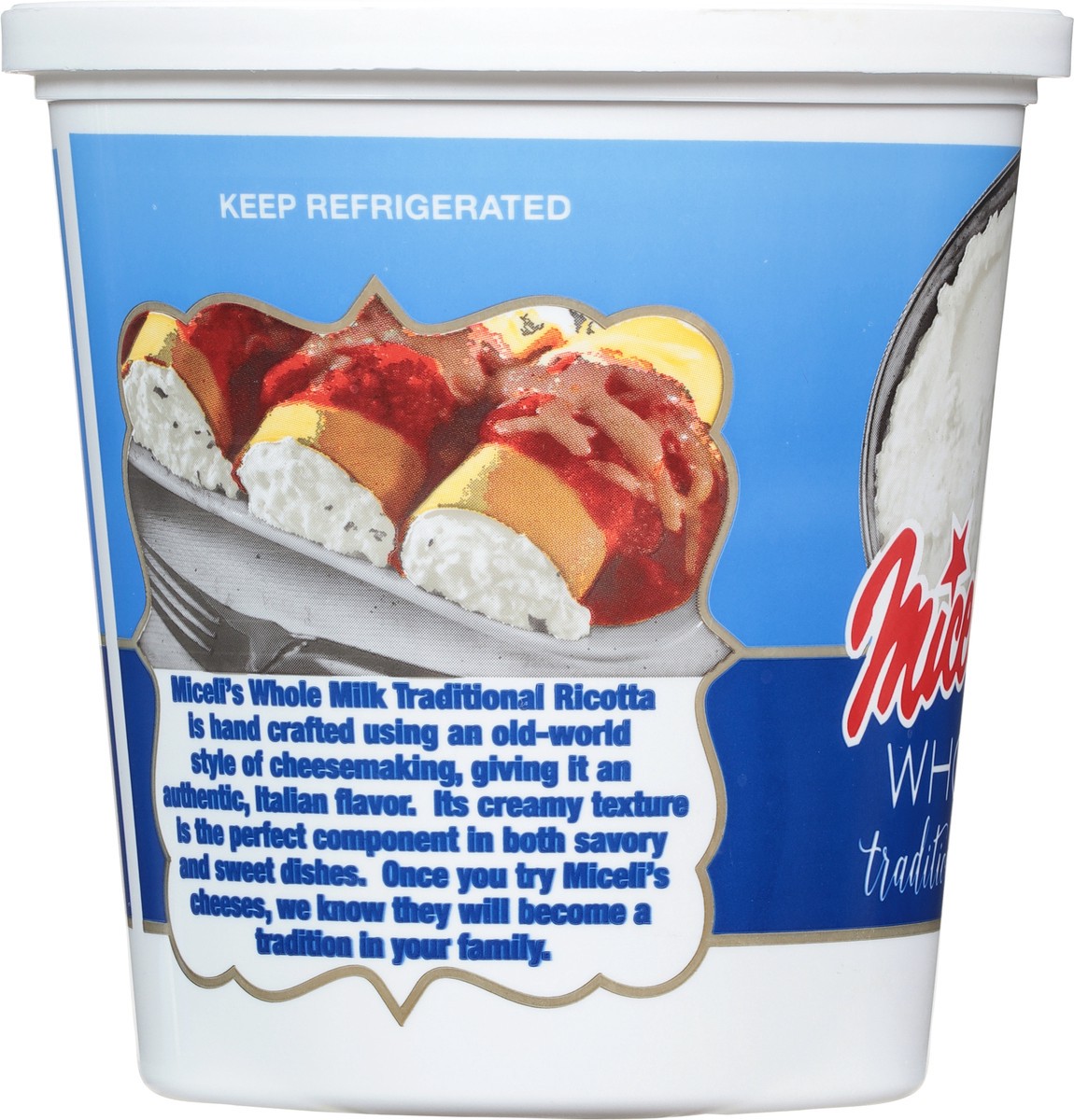 slide 4 of 9, Miceli's Traditional Ricotta Cheese, 30 oz