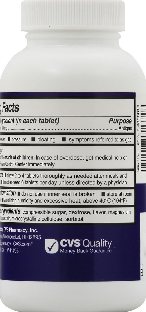 slide 9 of 9, CVS Health Gas Relief Tablets, Mint, 100 Ct, 100 ct