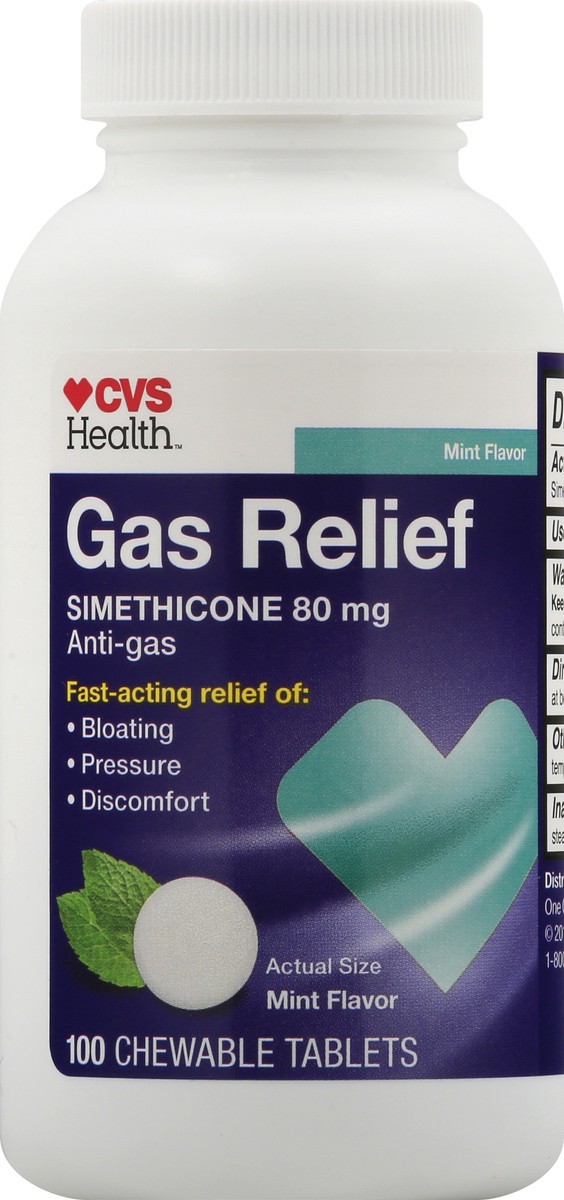 slide 1 of 9, CVS Health Gas Relief Tablets, Mint, 100 Ct, 100 ct