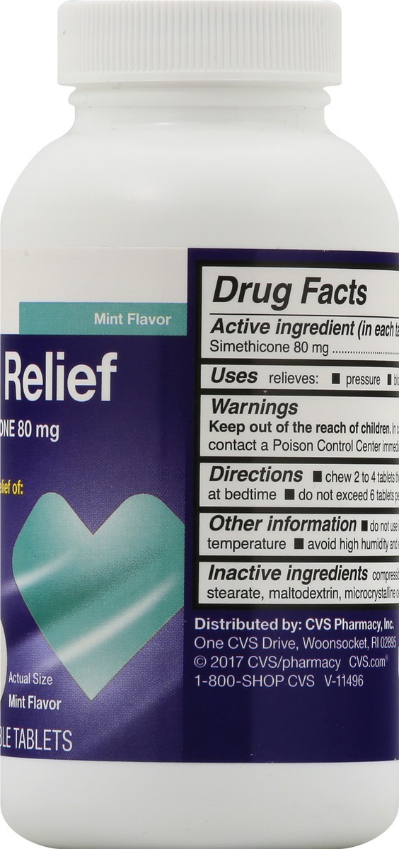 slide 4 of 9, CVS Health Gas Relief Tablets, Mint, 100 Ct, 100 ct