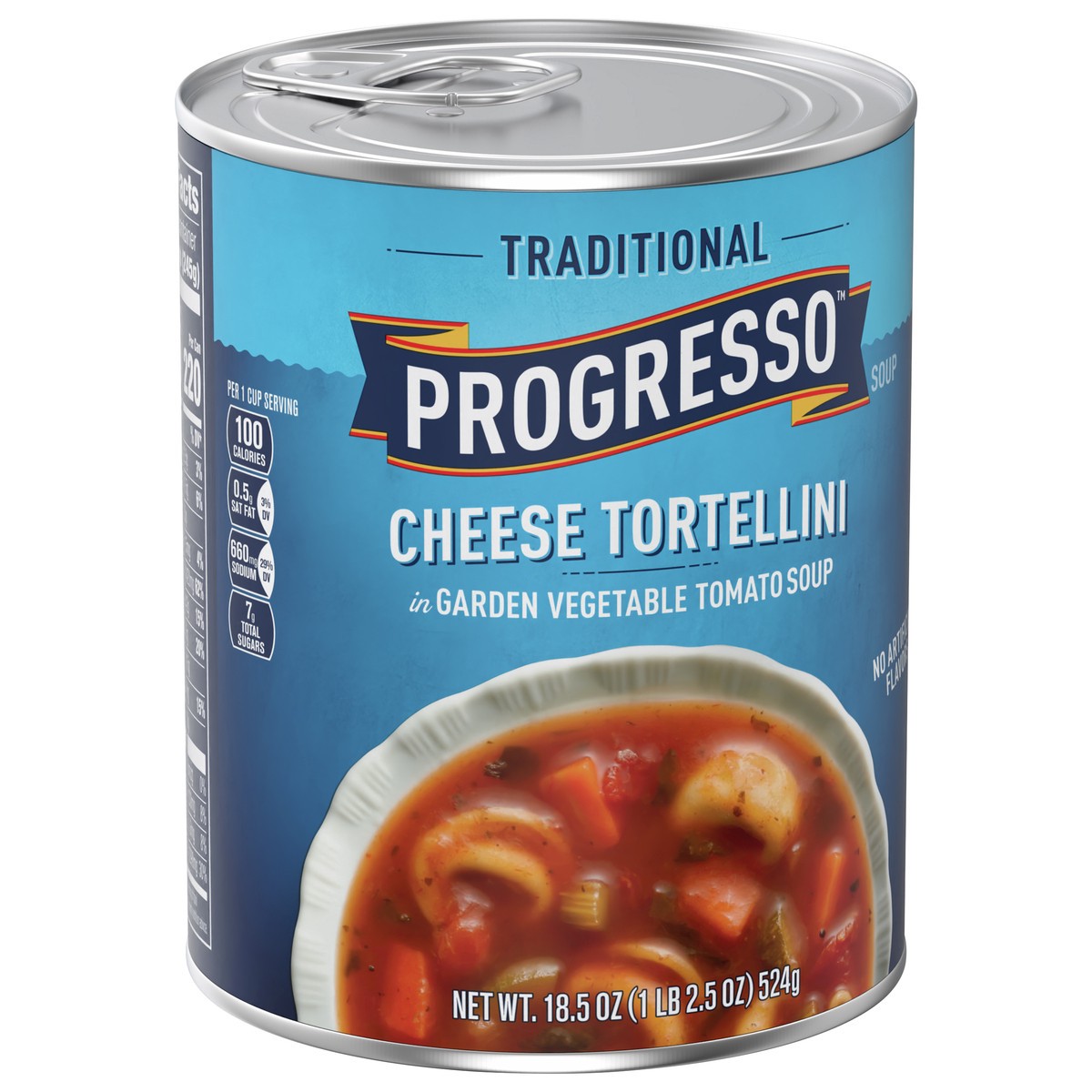 slide 5 of 9, Progresso Traditional Cheese Tortellini in Garden Vegetable Tomato Soup, 18.5 oz., 18.5 oz