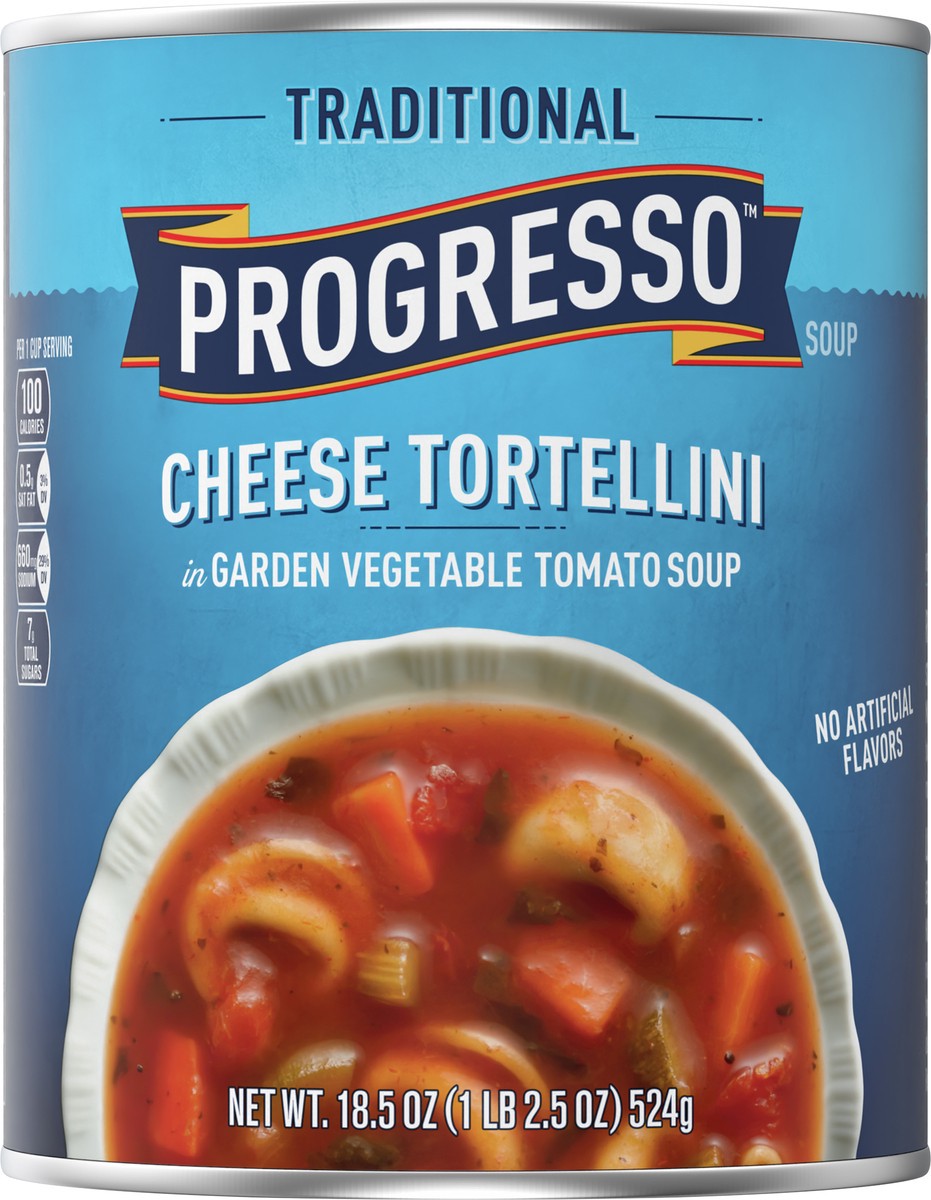 slide 8 of 9, Progresso Traditional Cheese Tortellini in Garden Vegetable Tomato Soup, 18.5 oz., 18.5 oz