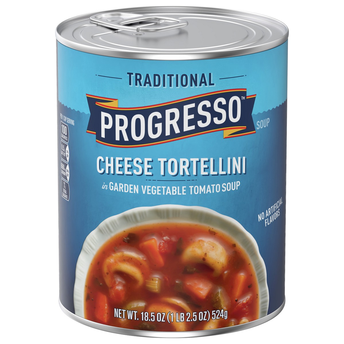 slide 1 of 9, Progresso Traditional Cheese Tortellini in Garden Vegetable Tomato Soup, 18.5 oz., 18.5 oz