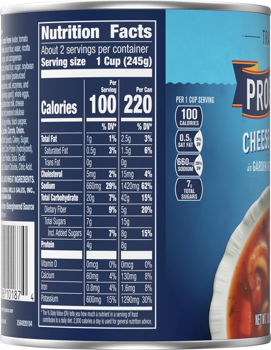 slide 9 of 9, Progresso Traditional Cheese Tortellini in Garden Vegetable Tomato Soup, 18.5 oz., 18.5 oz