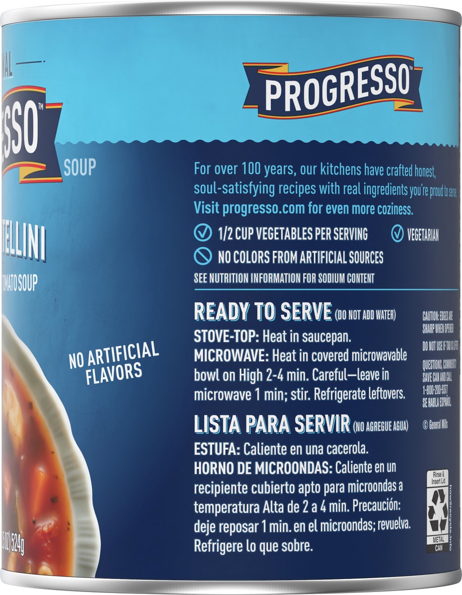 slide 7 of 9, Progresso Traditional Cheese Tortellini in Garden Vegetable Tomato Soup, 18.5 oz., 18.5 oz