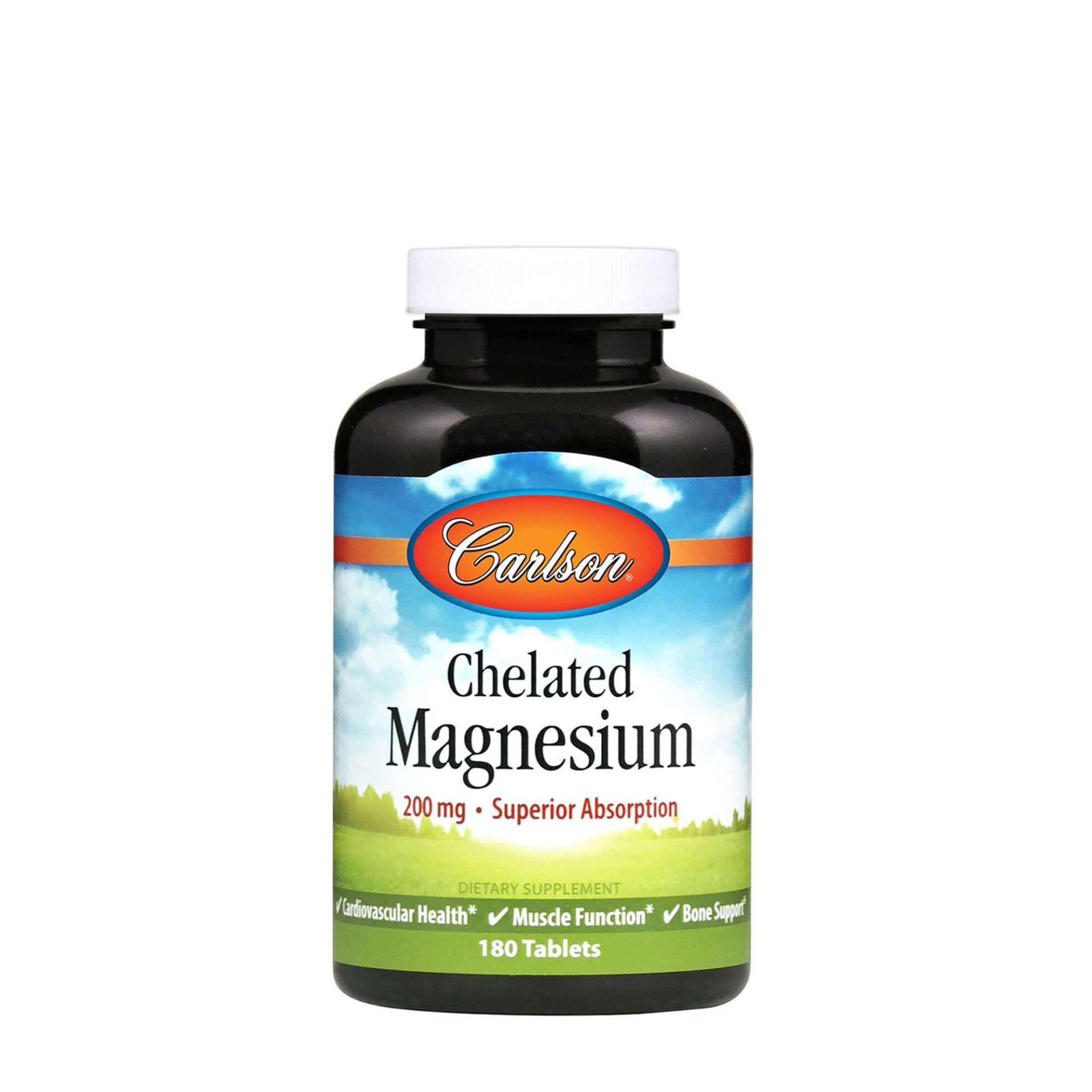 slide 1 of 1, Carlson Chelated Magnesium, 180 ct