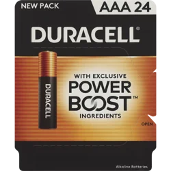 Duracell Power Boost AAA Alkaline Batteries 24 Each