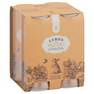 slide 1 of 1, Lyre's Cocktail, Non-Alcoholic, Amalfi Spritz, 4Pk, 4 ct