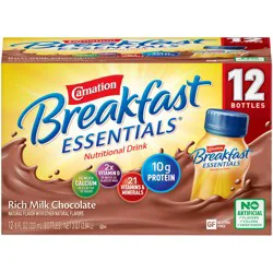 Carnation CARNATION BREAKFAST ESSENTIALS Rich Milk Chocolate 12-8 fl. oz. Bottles