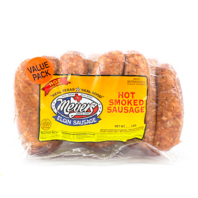 slide 1 of 1, Monroe Hot Smoked Sausage, 1 lb