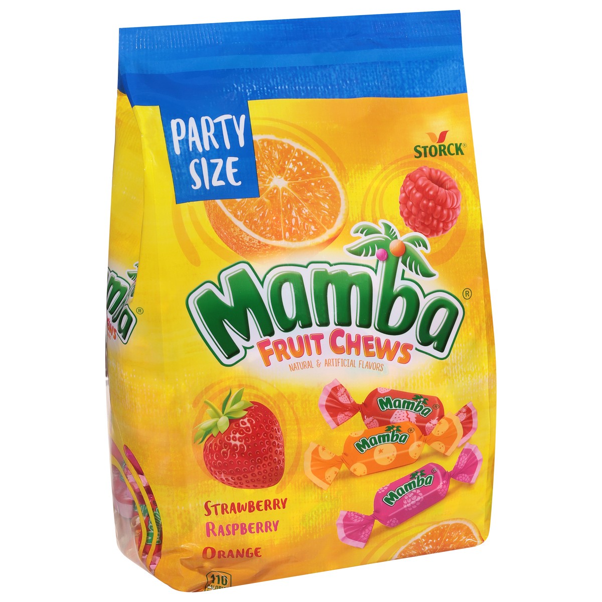 slide 2 of 9, Storck Mamba Strawberry/Raspberry/Orange Fruit Chews Party Size 30 oz, 30 oz