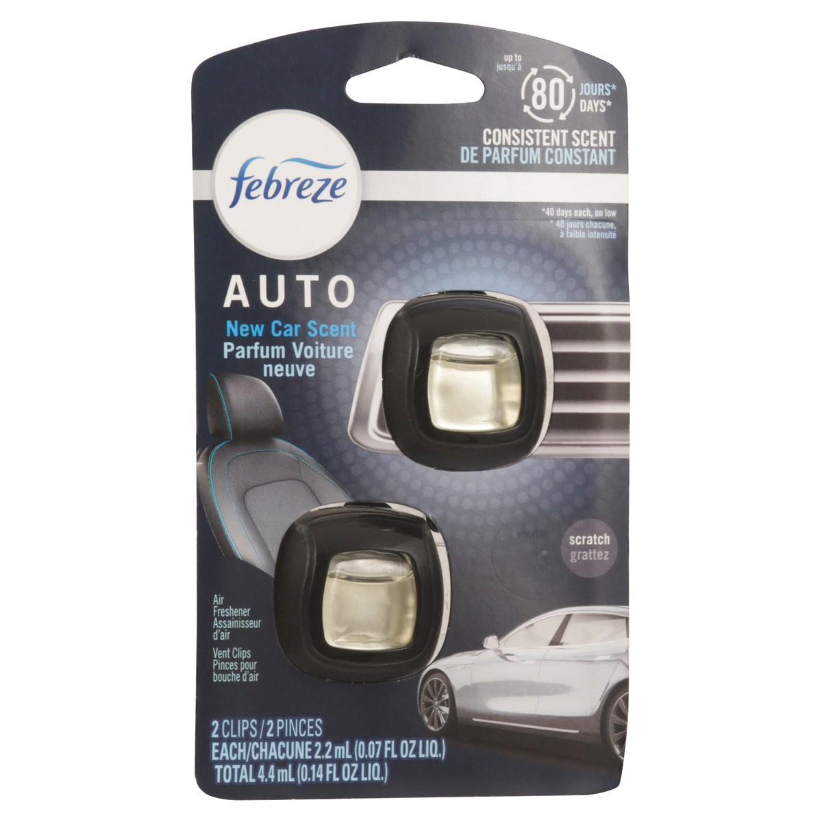 slide 9 of 10, Febreze Auto New Car Air Freshener, 2 ct