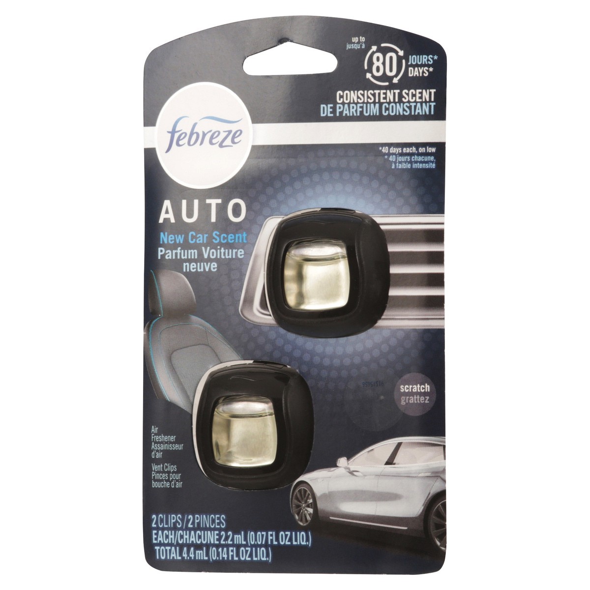 slide 5 of 10, Febreze Auto New Car Air Freshener, 2 ct