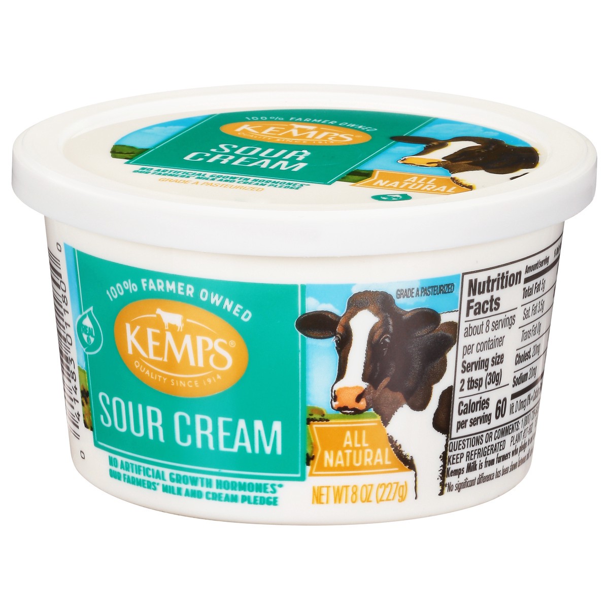 slide 9 of 9, Kemps Sour Cream 8 oz, 8 oz