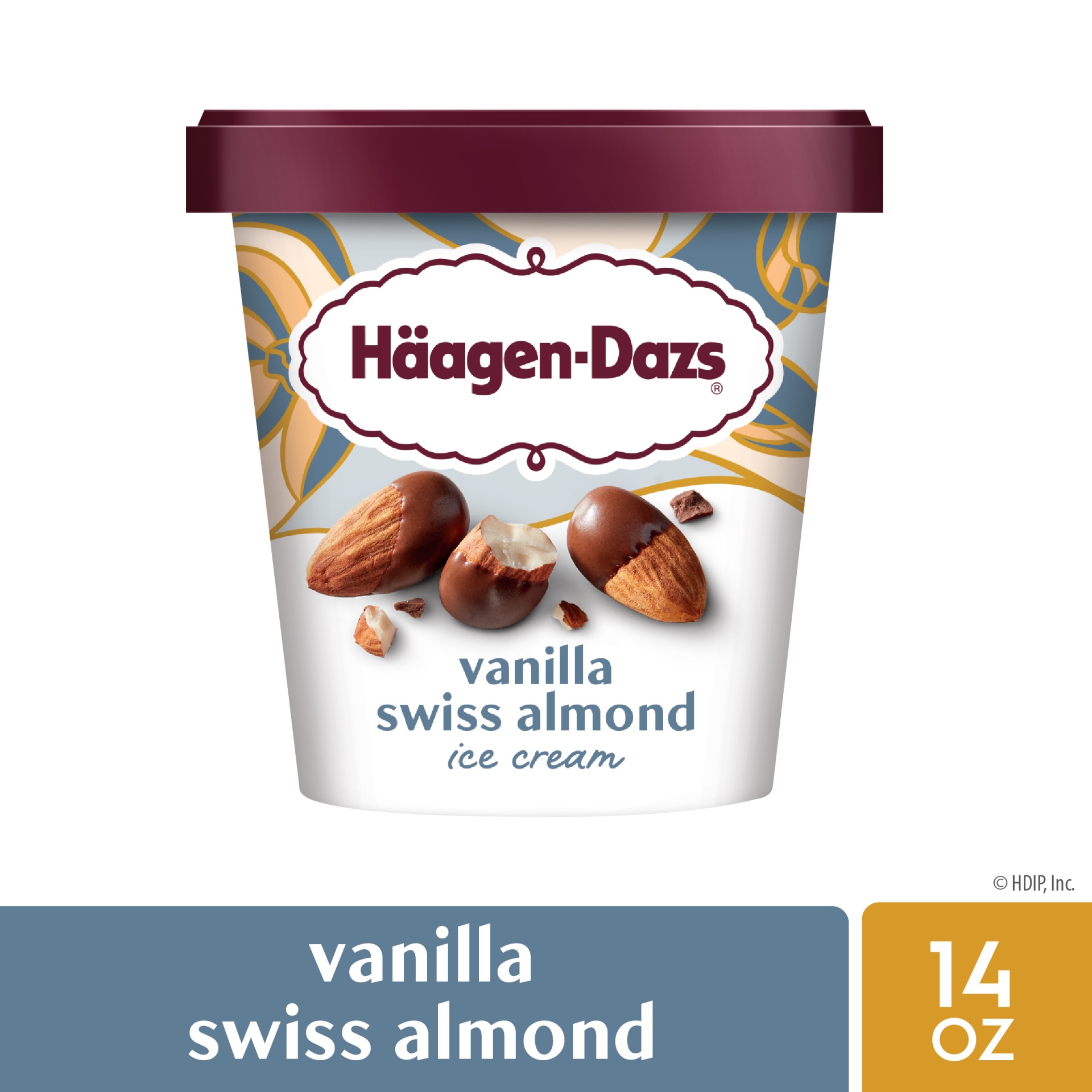 slide 1 of 7, Häagen-Dazs Vanilla Swiss Almond Ice Cream, 14 oz