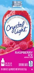 Crystal Light Sugar Free Raspberry Ice Powdered Drink Mix, 10 ct - 0.06 oz Packets