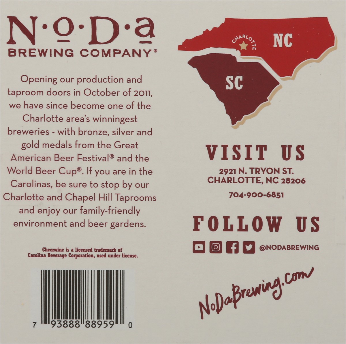 slide 8 of 9, NoDa Brewing Co. Cheerwine Craft Beer 4 - 1 pt Cans, 64 oz