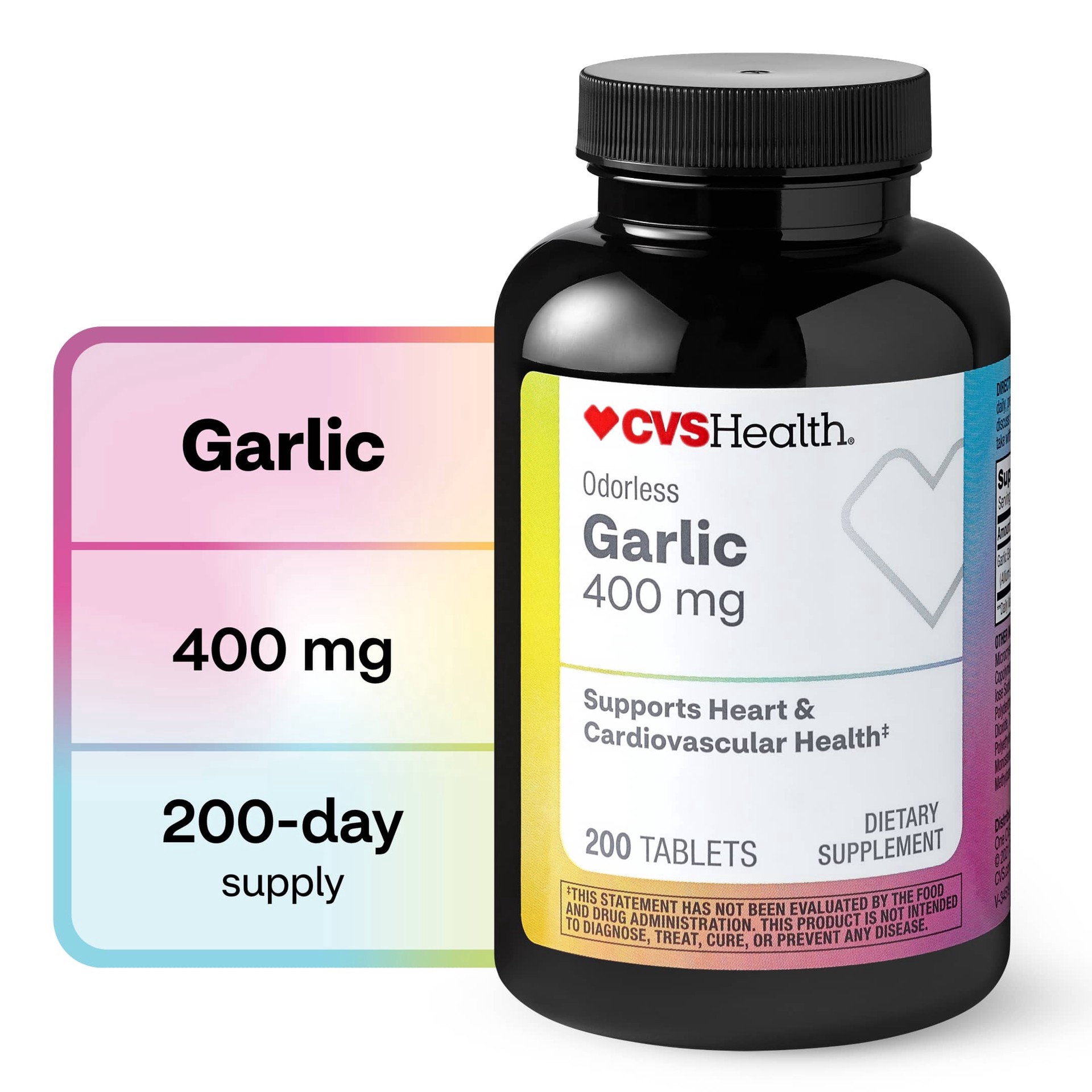slide 1 of 1, CVS Health Odorless Garlic Tablets, 200 Ct, 1 ct