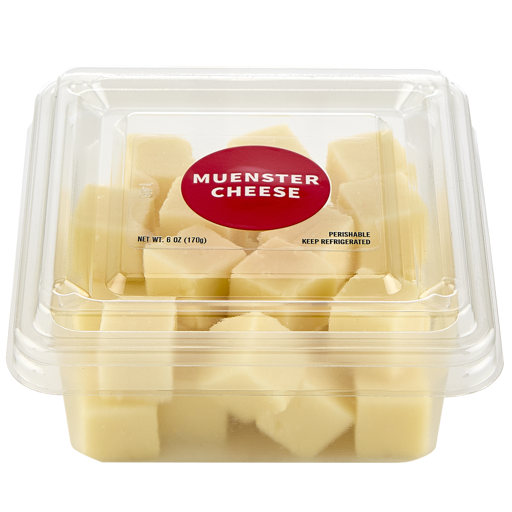 slide 3 of 6, Upper Cut® Muenster Cheese Cubes, 6 oz